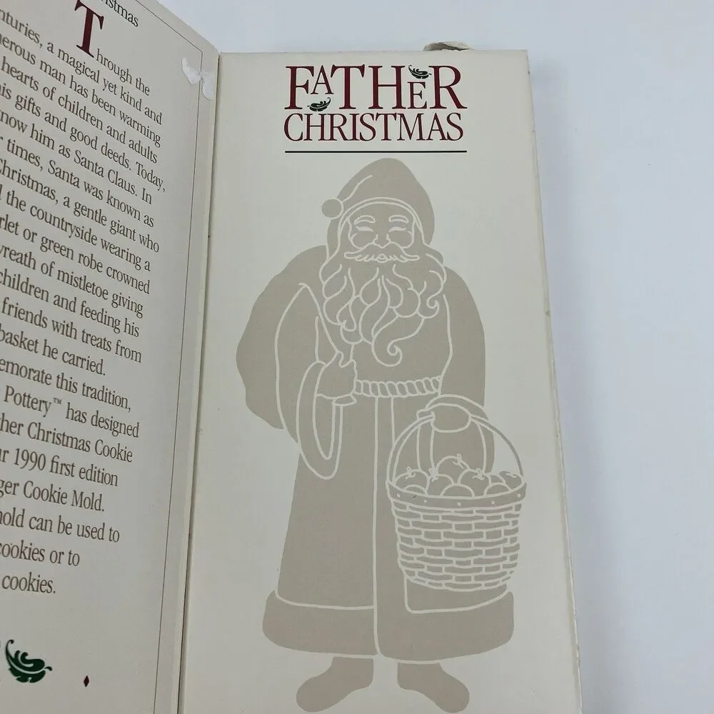 Longaberger Pottery Father Christmas Cookie Chocolate Mold | 9